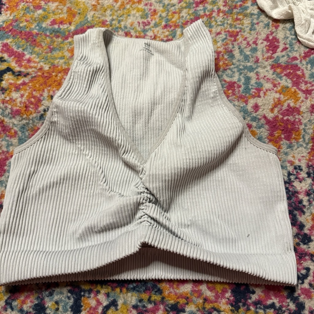 Aerie Ribbed Cream Top